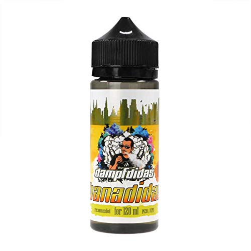 Dampfdidas Aromakonzentrat Bananidas, Shake-and-Vape zum Mischen mit Basisliquid für e-Liquid, Nikotin, 18 ml