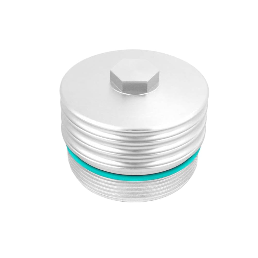 Coperchio filtro olio in alluminio compatibile con motore N20 N26 N51 N52 N53 N54 N55(Silver)