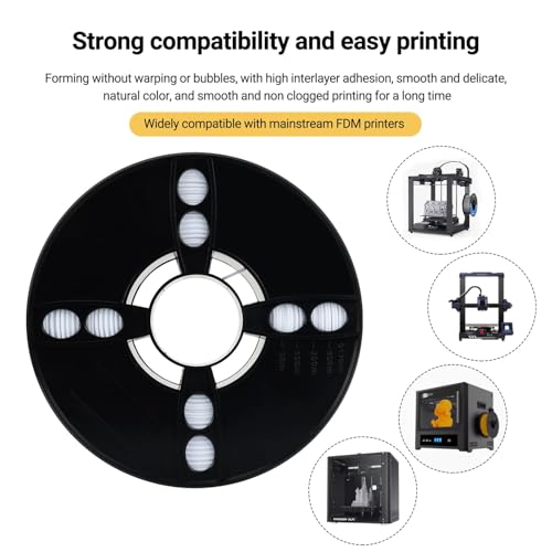 Image of Kingroon PA6 Nylon 3D Printer Filament 1.75mm, 1kg White Filament, High Strength Filament for Engineering Parts, Dimensional Accuracy + /- 0.03mm
