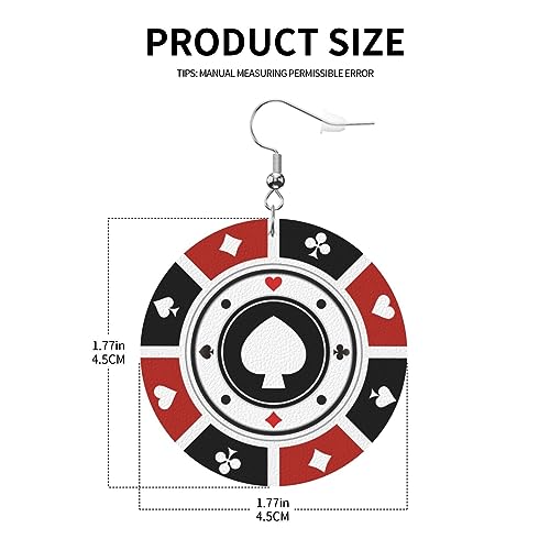 Colorado Hill Faux Leather Earrings For Women Lightweight Round Dangle Earrings Gift2