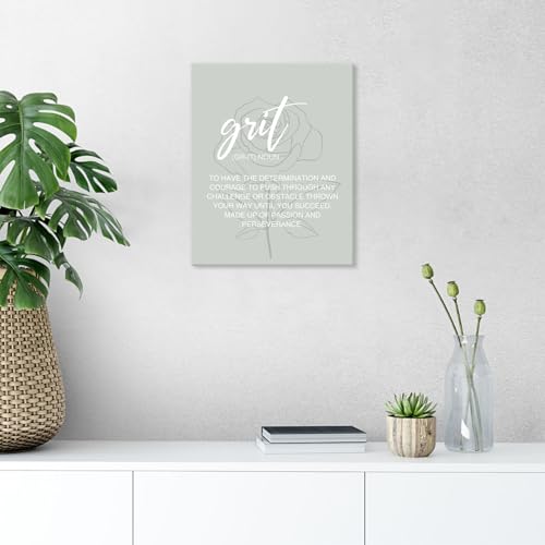 Image of CHDITB Inspirational Framed Canvas Wall Art Set, Motivational Quotes Wall Decor, Botanical Flower Line Art, Positive Affirmation Poster, Minimalist uplifting Prints For Bedroom Office Decor 12 inchX16 inchx6