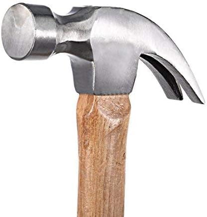 Image of I /2LB Claw Hammer with Wooden Handle | Heavy-Duty Carpenter's Hammer for Woodworking, Home Repair & Construction | Shock-Resistant Grip, Precision Balanced Head