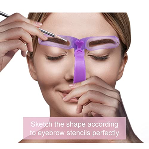 Eyebrow Stamp Stencil Kit,Eyebrow Stencils,Eyebrow Shaping Kit,8 Styles Reusable Eyebrow Stencil With Handle And Strap, Washable #TOP3