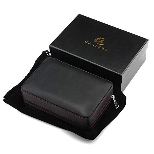 Galiner Cigar Humidor Case Lighter Cutter Set,Portable Humidifier Travel Cigar Box With Cigar Lighter Cutter, Removable Cedar Tray, Gift Box #TOP7