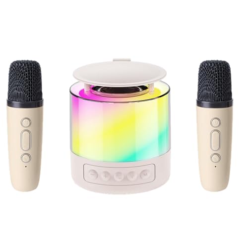 Karaoke portátil, máquina de Karaoke | Orador de Canto | Altavoz de Canto de micrófono inalámbrico de máquina Karaoke con luz para el cumpleaños