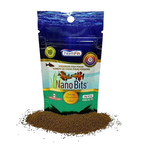 Northfin Nano Bits Premium Fish Food - 0.5mm Slow Sinking Pellets for Nano Fish, Betta, and Danios - High Protein, Insect-Based Formula with Omega-3, Spirulina, and Natural Color Enhancers (20g)