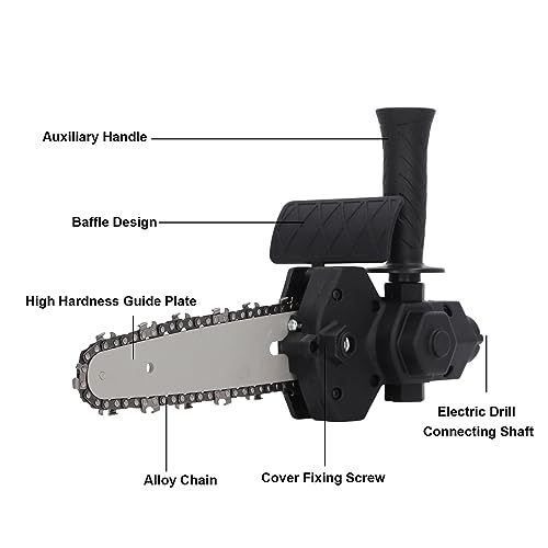 Drill to Saw Adapter Chainsaw Conversion Kit, 15cm, ABS Alloy, Multi-Function, Portable, for Wood Cutting - Image 2