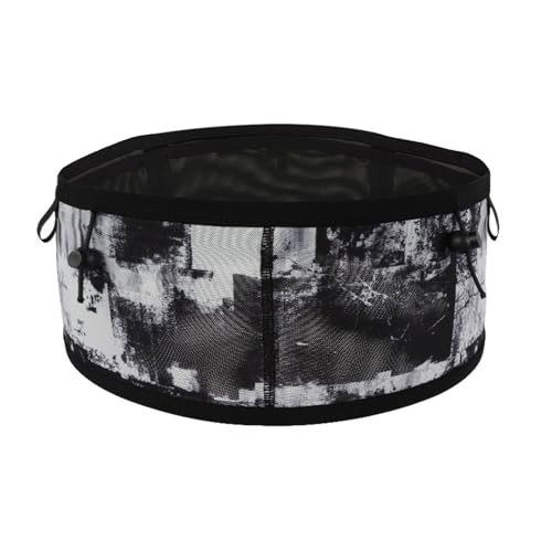 Riñonera de gran capacidad para correr, gimnasio al aire libre, bolsa deportiva para correr, ciclismo, fitness, Blanco y negro L
