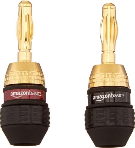 Amazon Basics Banana Plugs Speaker Connector (12 Pack)