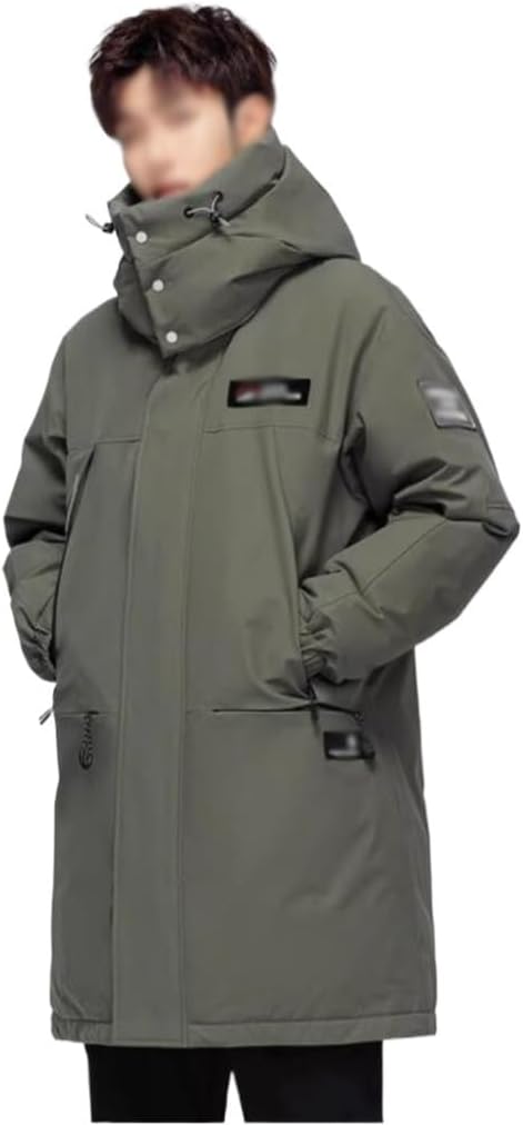 VIDI Winter Thickening Medium And Long Removable Hat Warm Men's Coat Overalls Down Jacket For Men