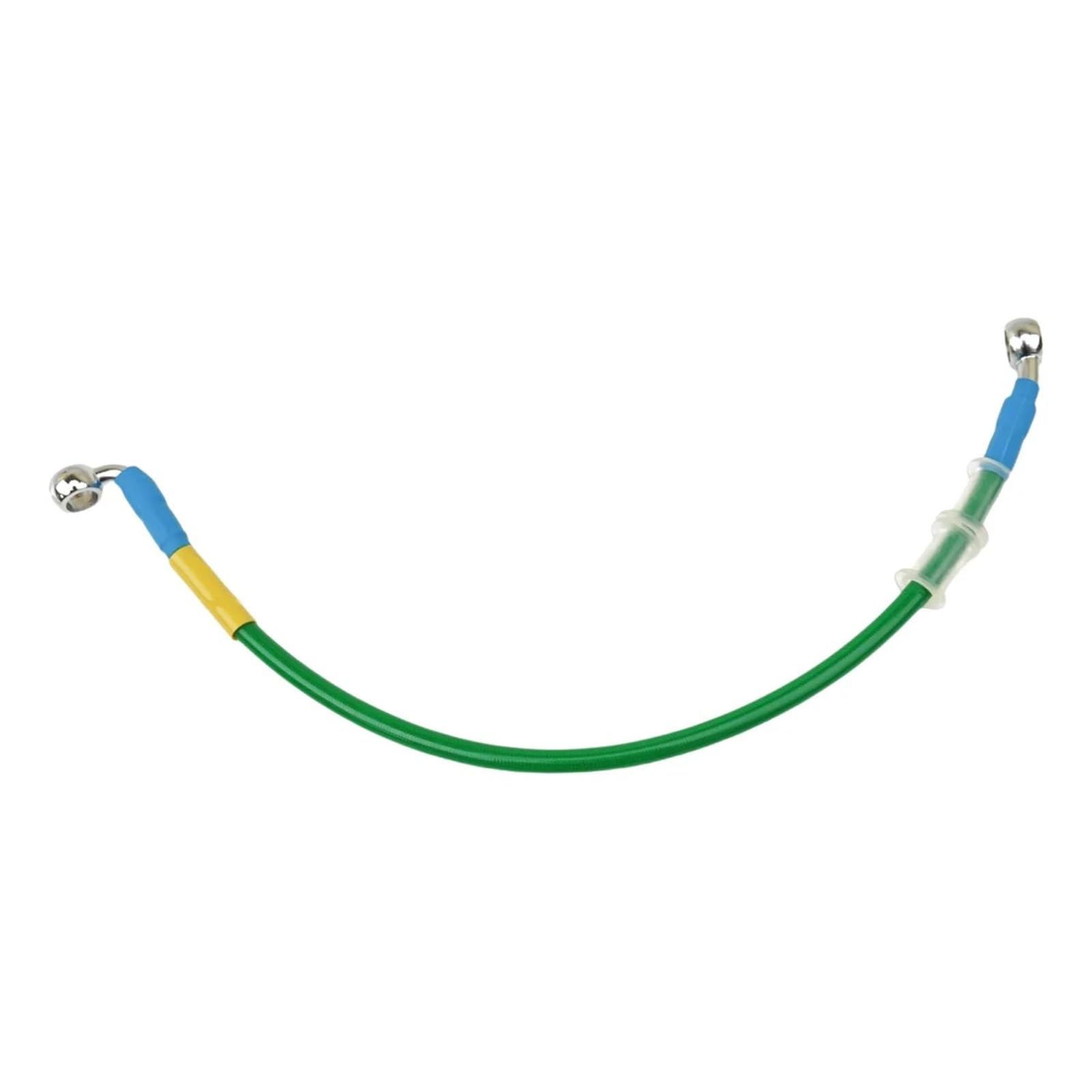Hydraulic Brake Hose for Suzuki for Kawasaki for Y-AMAHA 10mm 28°-90° Banjo 400mm-2200mm Motorcycle Green Braided Oil Pipe Brake Hose Hydraulic Line Cable(1400mm)