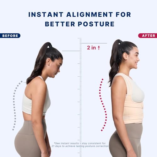Image of Fit Geno Back Brace Posture Corrector for Women and Men, Shoulder Straightener, Adjustable Full Back Support, Upper and Lower Back Pain Relief - Scoliosis, Hunchback, Thoracic, Spine Corrector (L)