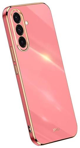 Topme Capa de silicone para Samsung Galaxy A36 5G (6,6" Inches), [capa capa de telefone estilo borda dourada] - vermelho