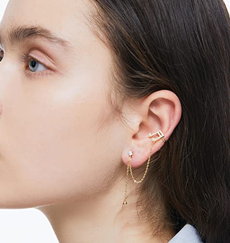 Asymmetrical Music Note Stud Earrings for Women Girls Sterling Silver 925 Dainty CZ Rhinestone Crystal Threader Tassel Chain Drop Earring Dangling Ball Charm Studs Cartilage Cuffs Wrap Ear Jewelry Gifts BFF2