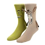 Bioworld Shrek & Donkey Women's Crew Socks With 3D Arms-OSFA
