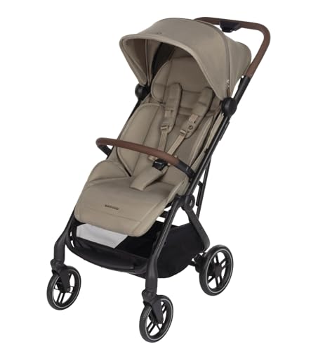 Maxi-Cosi Soho Passeggino Ultracompatto 0-4 anni, 0-22 kg, Chiusura Automatica e Con Una mano, Seduta spaziosa, Reclinabile 3 Posizioni, Corrimano Girevole a 360°, Fodera amovibile, Twillic Truffle