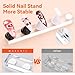 Makartt Press on Nails Stand: Black and White Nail Holder for Painting Nails, Stands for Art Display Practice, Magnetic Fake Holders with 1M Double-Sided Tape DIY Home Salon Use