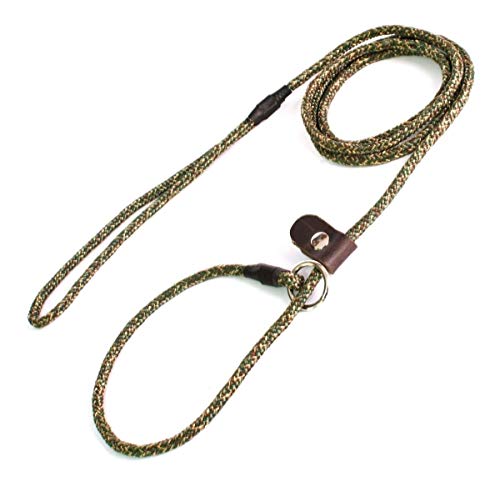 Kit 4 Pçs Guia Unificada 6mm Coleira Enforcador Cão Adestramento - Verde Camuflado