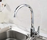 Küchenarmatur mit herausziehbarem Brause, 360° schwenkbar, gebürstete Oberfläche, 6-seitige Mischbatterie, Einhandmischer, Deckmontage, Warm- und Kaltwasser, Grifos Grifos de Cocina