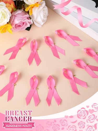 200 Pcs Breast Cancer Awareness Pink Ribbon Pins - Breast Cancer Gifts for Woman Breast Cancer Awareness Accessories for Public Event Charity Survivor Campaign Party Favors4