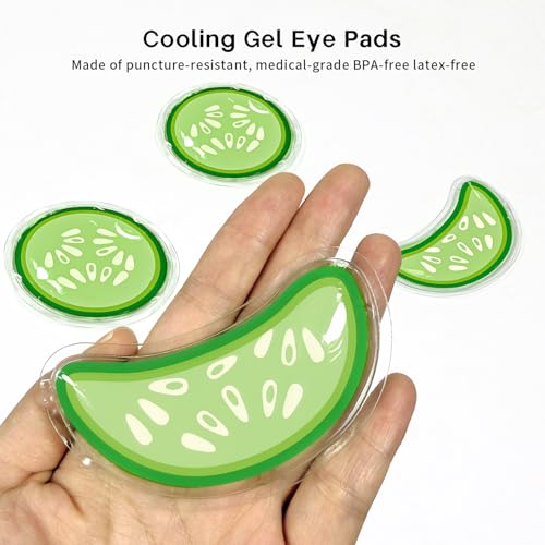 Image of ZNOCUETOD Reusable Gel Eye Pads for Puffiness & Dark Circles - Cold /Warm Therapy Compress with Cooling Under Eye Patches, Reduces Wrinkles & Redness, Pain Relief Eye Mask for Relaxation
