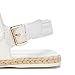KARL LAGERFELD Women's Charlay Double Strap Sandal with Pin Embellishments, BRIGHT WHITE, 9