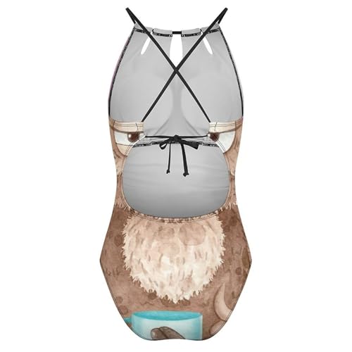 Monokini hibou une pièce maillot de bain sculptant de haute qualité