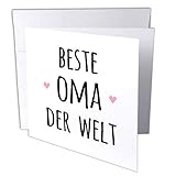 3dRose InspirationzStore Many Different Languages - Beste Oma der Welt - Best Grandma in The World in German Grandmother - 1 Greeting Card with Envelope (gc_321416_5)