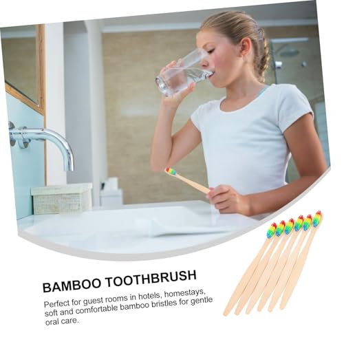Beaupretty 6 Stück Bamboo Zahnbürsten Tragbare Weiche Borsten für Außenbereich Ergonomisches Design für Reisen und Täglichen Gebrauch – Bild 7
