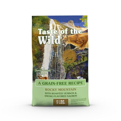 Taste Of The Wild Rocky Mountain Grain-Free Dry Cat Food With Roasted Venison & Smoke-Flavored Salmon 5lb (Pack of 1)