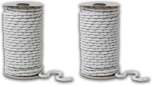 IPEA Bleiband für Vorhänge, Stoffe, Moskitonetz – Super Schwer 200 g/m - 3 Meter – Made in Italy – Bleiband für Gardinen - Gewicht, Bewschwerung, Ballastgewicht – Weiß – 200 g/m (Packung mit 2)