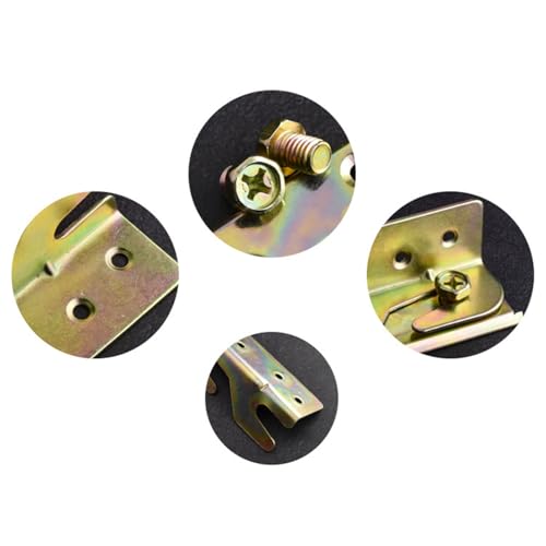 image for heyous 4PCS Galvanised Steel Bed Rail Hinge with Screw Bed Rail Bracke