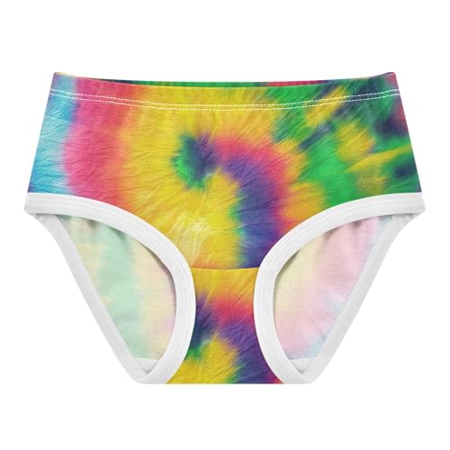 Tie Dye Vibrant Panties for Girl Toddler Girls Underwear Cotton Fancy Kids Briefs Undies 2t