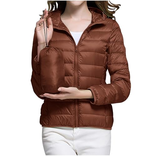 Women's Down Jacket Winter Warm Snow Coat Fashion Solid Color Long