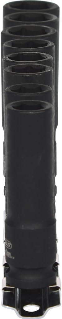 Impact socket set, 8 pcs, long, 3/8"