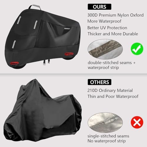 XXXL Motorcycle Cover Waterproof Rain UV Protector Fit For Harley - View #3
