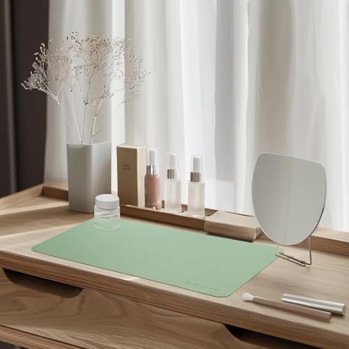 Image of AROPANA Anti-Slip Extended Mouse Pad, PU Vegan Leather Desk Mat, Computer Desk Table Protector Pad with Non-Slip Suede Base for Keyboard, Desktop, Laptop, Office (120x60CM, Turquoise)