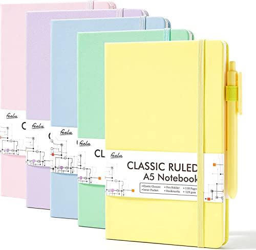 Carnet de notes A5 ligné pour éviter les fuites d'encre grâce au papier épais 120 gsm
