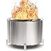 OutVue 27 inch Stainless Steel Smokeless Fire Pit, Outdoor Smokeless Firepit, Wood Burning Fire Pits for Camping, Bonfire, Low Smoke Firepit for Outside (Vertical Hole)