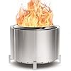27 inch Stainless Steel Smokeless Fire Pit, Outdoor Smokeless Firepit, Wood Burning Fire Pits for Camping, Bonfire, Low Smoke Firepit for Outside (Vertical Hole)