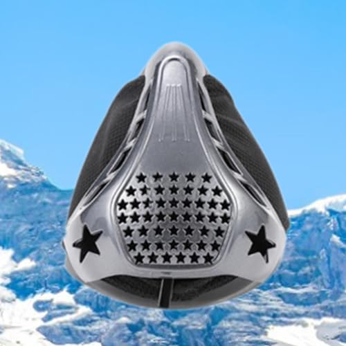 Lljsszr Adjustable Resistance Fitness Mask for Men and Women Exercise Mask, High Altitude for Workouts Gym Cardio Fitness, Silver - Thumbnail 4