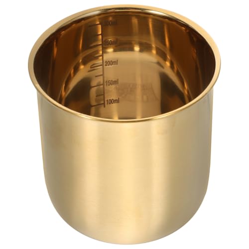 PRETYZOOM Edelstahl Messbecher 300 Ml Mit Skala Für Reiskocher Und Kochen Multifunktionaler Reismessbecher Spülmaschinenfest Küchenhelfer
