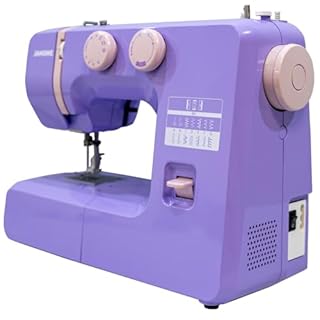 Janome Lovely Lilac Easy-to-Use Sewing Machine with Interior Metal Frame, Bobbin Diagram, Tutorial Videos, Made with Beginners in Mind for Garments, Patchwork, Light Quilting