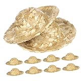 WOONEKY 10 Piezas Mini Sombreros de Tejidos Mano para Muñecas y Manualidades Decoración Artesanal Versátil para Proyectos DIY