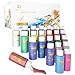Produktbild Pinturale Arts Acrylfarben Set 24 x 60 ml | Pigmente für Professionelle und Langlebige Ergebnisse | Acrylfarbe für Bastelarbeiten, Leinwand, Modellbau, Keramik, Holz, Künstler | Acrylic Paint Set