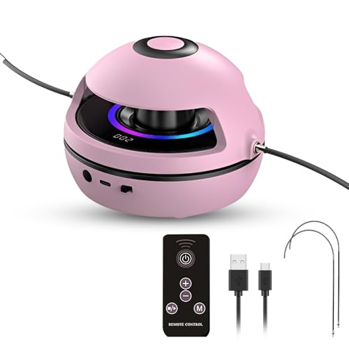 Elektronisches Springseil Intelligente Springseilmaschine mit Fernbedienung LED Display Zähler 10 Stufen Geschwindigkeit Bluetooth Musik Sportgeräte für Kinder und Erwachsene(Rosa)