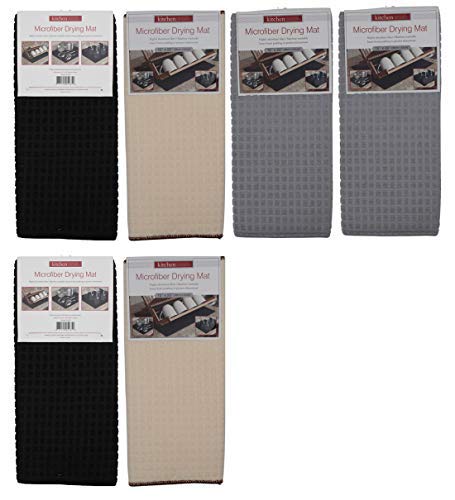 Image of Store2508 Microfiber Reversible Dish Drying Mat (Pack of 2) (38 * 51 Cm Each) (Mixed Colours Pack of 6)