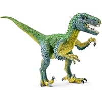 schleich 14585 Dinosaurs Realistic Velociraptor Figurine with Moving Jaw - Detailed Prehistoric Jurassic Dino Figurine and Toy Truck, Durable for Fun Play – Dinosaur Toys, Gift for Boys Age 4+