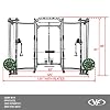 Valor Fitness Heavy Duty Power Rack Squat Cage - Pull Up Bar - Lat Pull or Cable Crossover Bundle Options Multi Functional Strength Training Home Gym Equipment