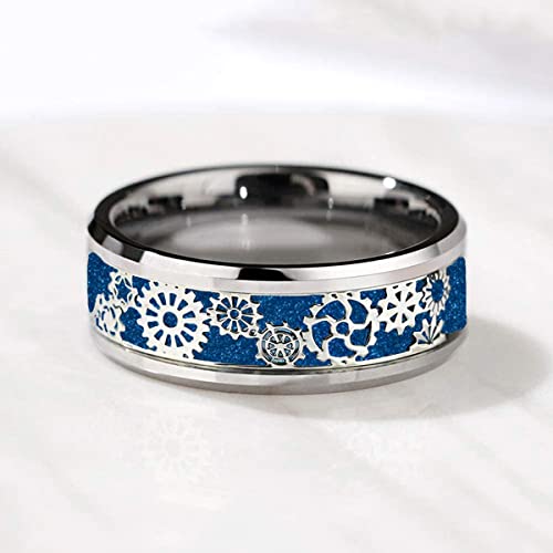 Steampunk Gear Wheel Stainless Steel Band Ring